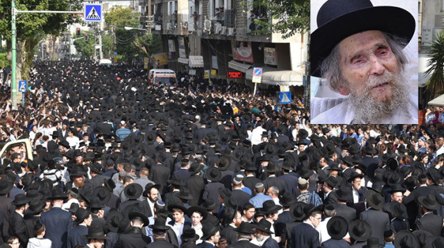 הלוויתו של הרב שטיינמן (צילום: דוברות המשטרה,פלאש 90)