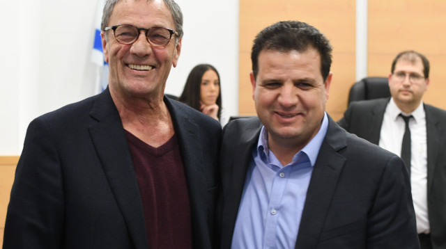 איימן עודה ומוחמד בכרי (צילום: אבשלום ששוני)