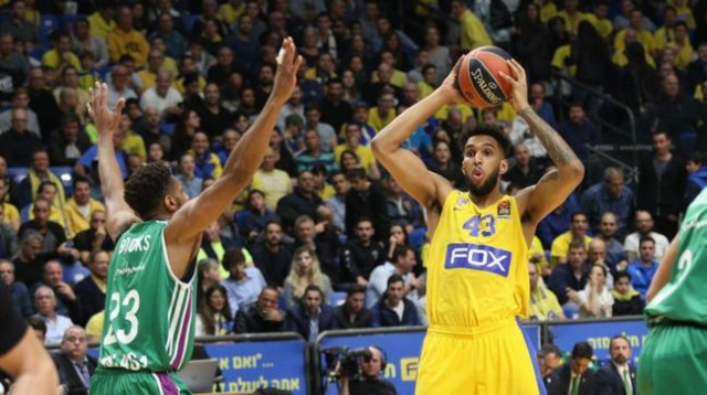 מכבי ת"א מול מלאגה (צילום: עדי אבישי)