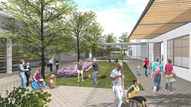 הדמייה של ביה"ח השיקומי בכפר על"ה נגב- נחלת ערן (צילום: עמותת עלה)