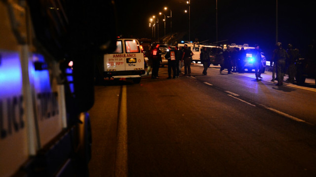 זירת הפיגוע (צילום: מאור לביא/TPS)