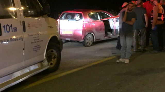 זירת הפיגוע סמוך לחוות גלעד (צילום: תיעוד מבצעי מד"א)