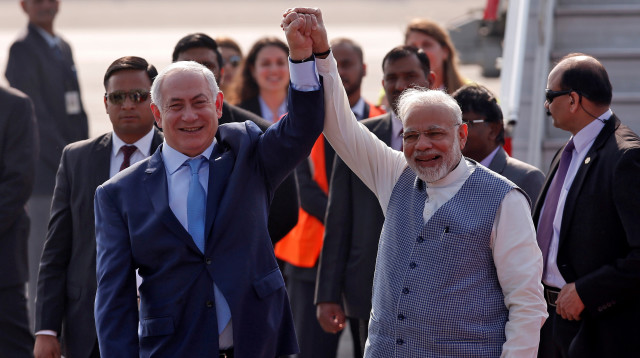 בנימין נתניהו ונרנדרה מודי (צילום: רויטרס)