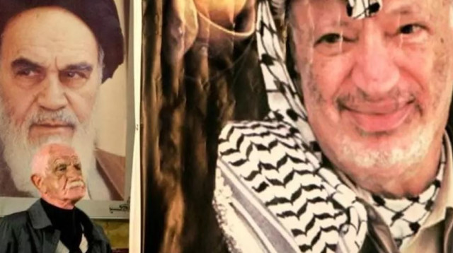 תמונות ערפאת וחומייני באיראן (צילום: רויטרס)