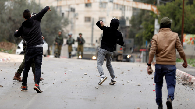 הפרות סדר לאחר פשיטה לילית, ג'נין (צילום: רויטרס)