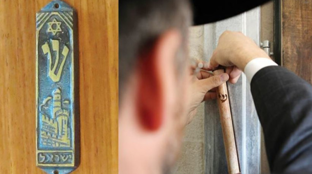 קביעת מזוזה, אילוסטרציה (צילום: קובי גדרון, פלאש 90)