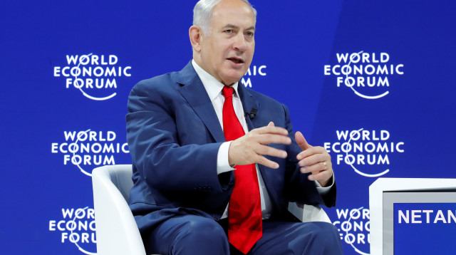 נתניהו בכנס בדאבוס (צילום: רויטרס)