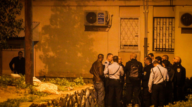 זירת הרצח בנתניה (צילום: פלאש 90)