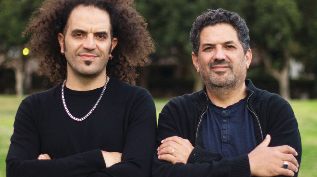 אורי שמיר ומני נפתלי (צילום: יובל כהן אהרונוב)