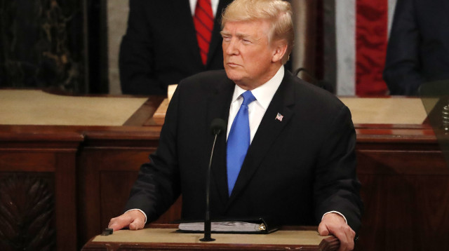 טראמפ בנאום מצב האומה (צילום: רויטרס)