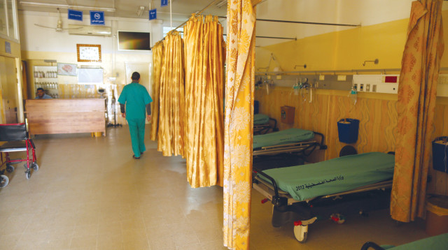 בית חולים בעזה (צילום: AFP)