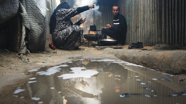 סמטה במחנה הפליטים רפיח (צילום: רחים חאטיב פלאש 90)