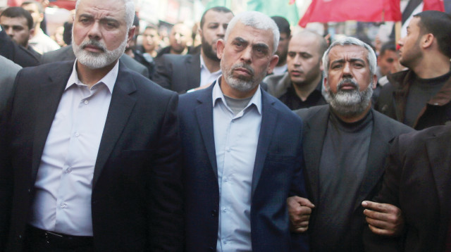 יחיא סנוואר, איסמעיל הנייה (צילום: רויטרס)