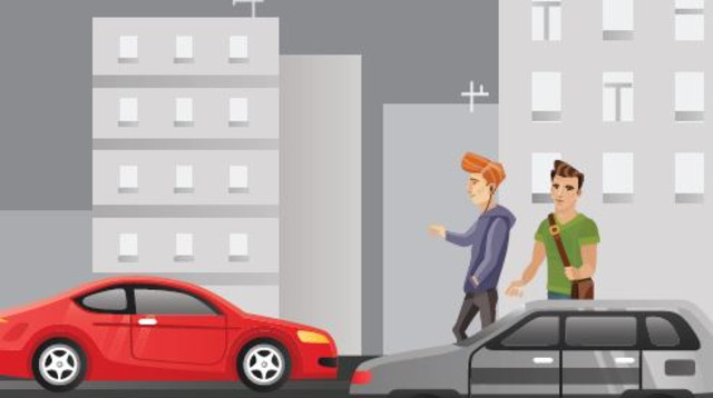 איור: נערים בכביש (צילום: אינג אימג')