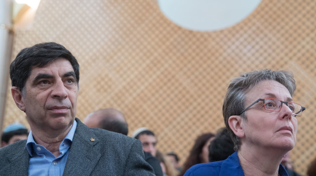 שמחה ולאה גולדין בבית המשפט (צילום: יונתן סינדל, פלאש 90)