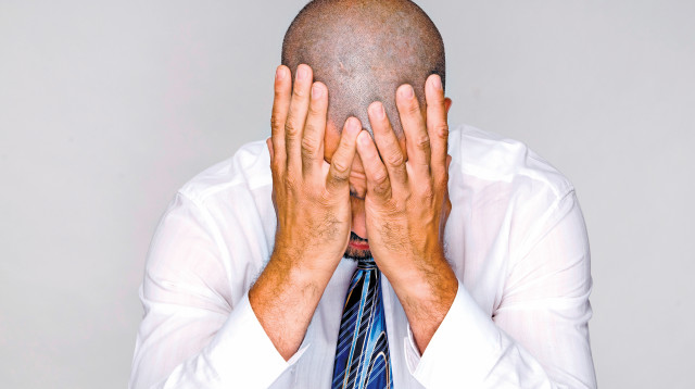 גבר בדיכאון, אילוסטרציה (צילום: אינג אימג')