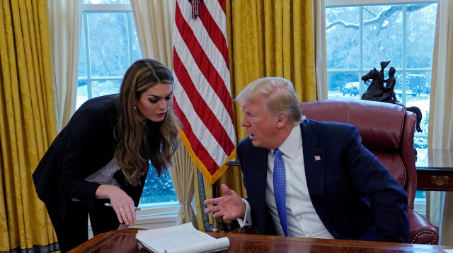 הופ היקס ודונלד טראמפ (צילום: רויטרס)