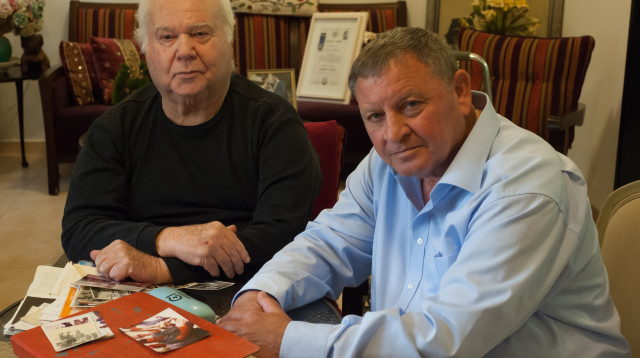 יוסי הוכמן, אברהם שמיר (צילום: דורון גולן, ג'יני)