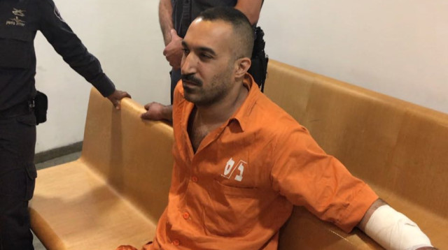 המואשם בתקיפת זוג קשישים בחיפה (צילום: יונתן הללי)