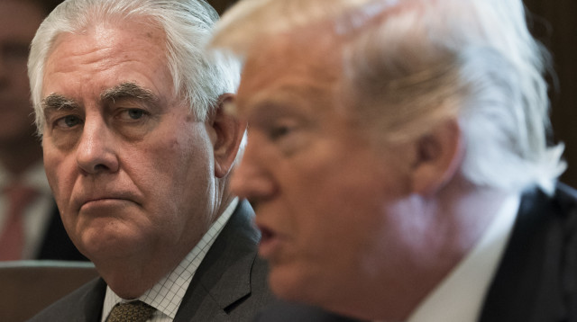 דונלד טראמפ, רקס טילרסון (צילום: AFP)