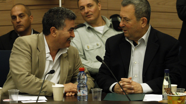 אהוד ברק ועמיר פרץ (צילום: אורי לנץ, פלאש 90)