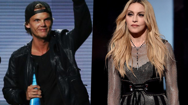 מדונה, אביצ'י (צילום: Getty images)