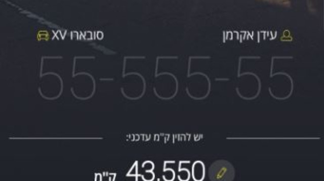 אפליקציית רכב של הרץ (צילום: הרץ ישראל)