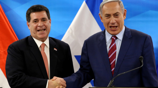 ראש הממשלה בנימין נתניהו ונשיא פרגוואי הורסיו קורטס (צילום: רויטרס)