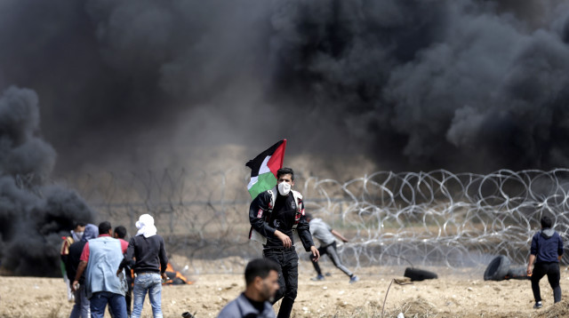 צעדת השיבה ברצועת עזה (צילום: AFP)