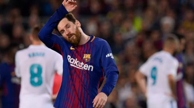 מסי בסופר קלאסיקו (צילום: AFP)