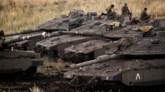 טנקים של צה"ל ברמת הגולן (צילום: רויטרס)