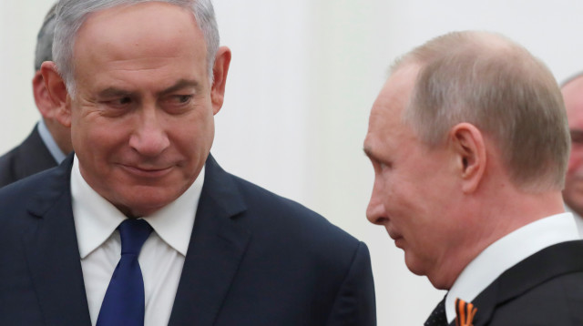 בנימין נתניהו וולדימיר פוטין במוסקבה (צילום: רויטרס)
