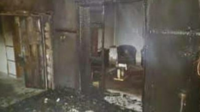 שריפה בבית של משפחת דוואבשה (צילום: רשתות חברתיות)