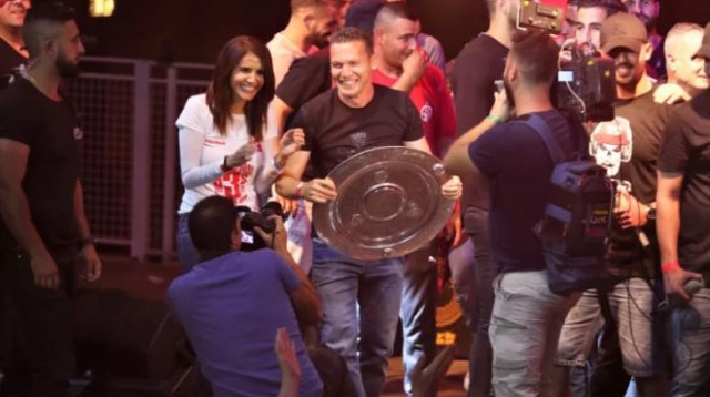 אלונה ברקת עם ברק בכר (צילום: מאיר אבן חיים)