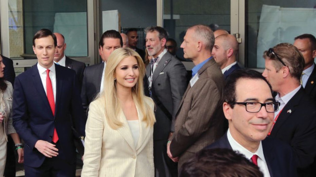 איוונקה טראמפ בטקס פתיחת השגרירות (צילום: מרק ישראל סלם)