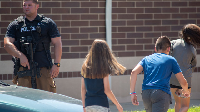 אירוע הירי באינדיאנה (צילום: AFP)
