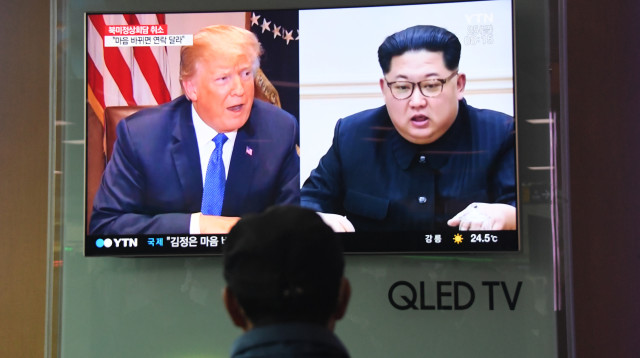 קים ג'ונג און, דונלד טראמפ (צילום: AFP)