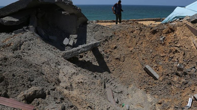 ההרס ברצועה (צילום: רשתות הערביות)