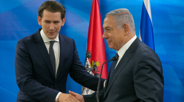 בנימין נתניהו וסבסטיאן קורץ (צילום: אוהד צויגנברג)