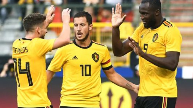 בלגיה חוגגת (צילום: AFP)