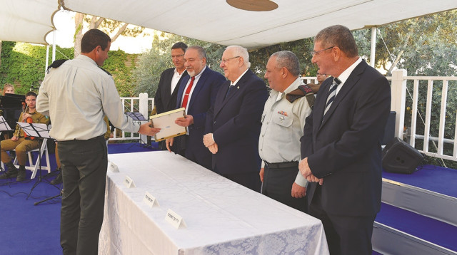 הענקת פרס ביטחון ישראל (צילום: אריאל חרמוני, משרד הביטחון)