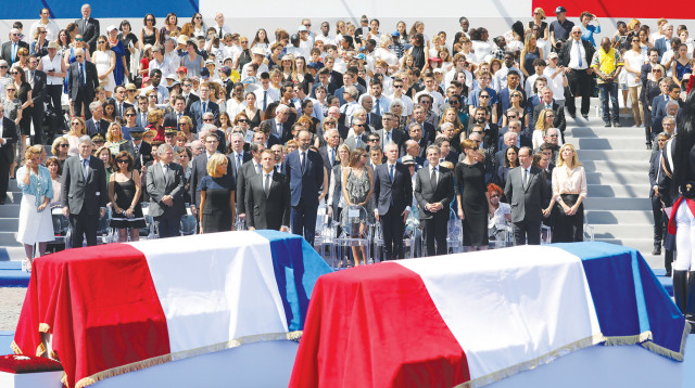 טקס הקבורה של סימון וייל (צילום: AFP)