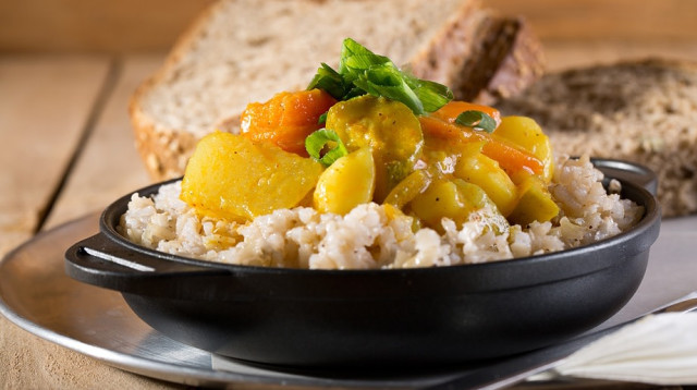 תבשיל ירקות בקרם קוקוס (צילום: בועז לביא)