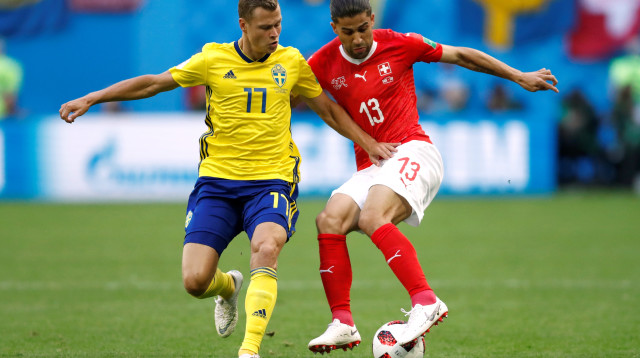 מונדיאל. שבדיה נגד שוויץ (צילום: רויטרס)