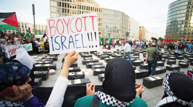 הפגנת BDS בברלין (צילום: רויטרס)