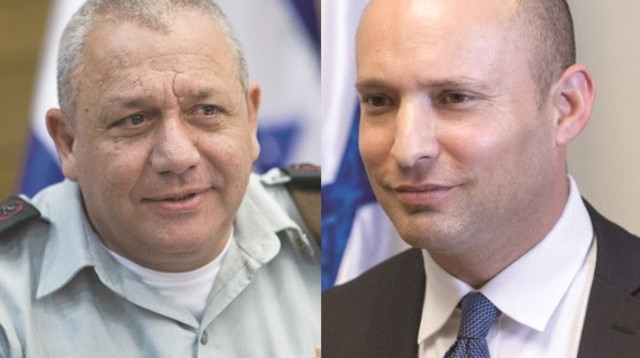 גדי איזנקוט ונפתלי בנט (צילום: מרק ישראל סלם,יונתן זינדל, פלאש 90)