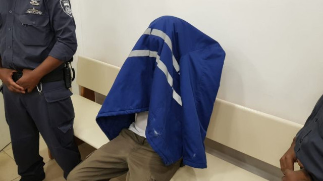 דוד חיים בבית המשפט (צילום: אלון חכמון)