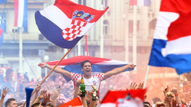 קרואטים חוגגים (צילום: רויטרס)