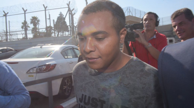 יונתן היילו משתחרר מהכלא (צילום: אבשלום ששוני)