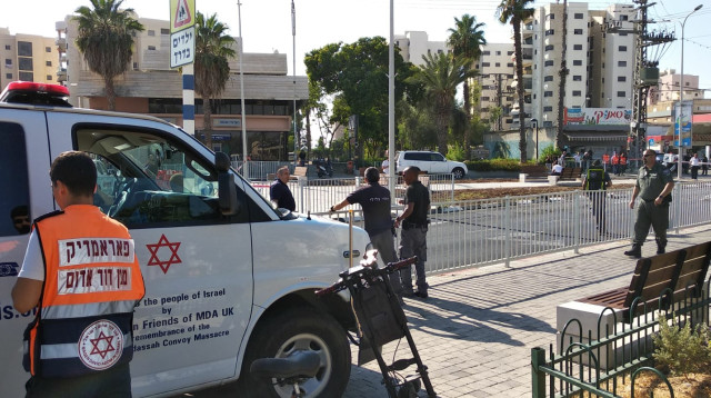 זירת הפיצוץ בעפולה (צילום: תיעוד מבצעי מד"א)